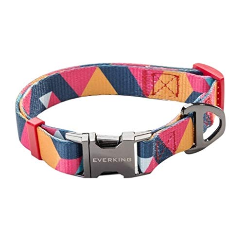 Collier de chien élégant gold en nylon tressé haute résistance taille M