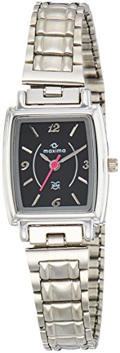 Maxima Stainless Steel Analog Black Dial Women Watch - 38842Cmli, Silver Band (B06XSJYLZR) Amazon Price History, Amazon Price Tracker