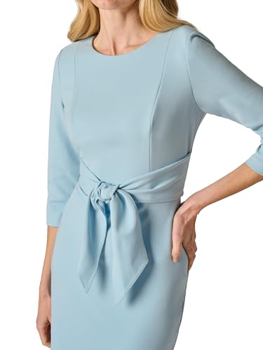 Image of Adrianna Papell Knit Crepe Tie Waist Sheath Dress
