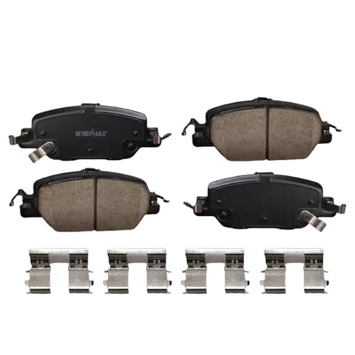 Image of Detroit Axle - Rear Brake Kit for 2017-2025 Honda CR-V, Drilled and Slotted Disc Brake Rotors Ceramic Brake Pads 2017 2018 2019 2020 2021 2022 2023 2024 2015 Replacement: 12.20 inch inch Rotor
