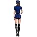Love69Toys Women's Police Costume, Adult Cop Uniform Outfit, Halloween Costume (Navy Blue, XL)