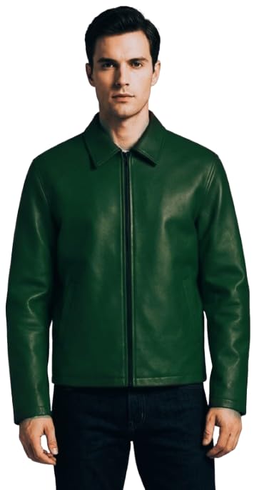 Image of Leather Jacket For Men Bomber