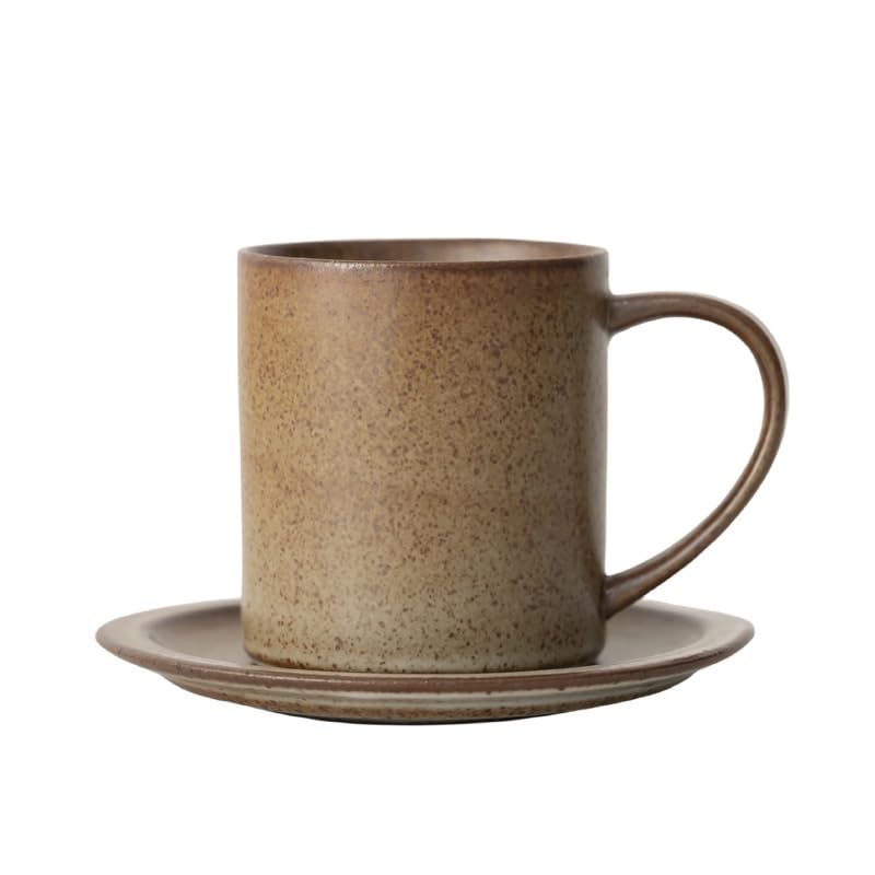 Tasse a Cafe Tasse à café et Soucoupe en Bois Akita Japonais, fabriquée la Main, Style Wabi-sabi