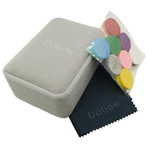 Aromatherapy Essential Oil Diffuser Locket Nnecklace Set 316L Stainless Steel Pendant Locket Set w/ 16 Colors Refill Pads (Cute Cat + Sun Flower)