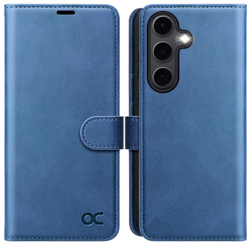 OCASE for Samsung Galaxy S24 FE Case, Premium PU Leather Wallet Phone Case with [RFID Blocking][Card Holder][Shockproof TPU Inner Shell] Flip Cover for Galaxy S24fe 5G 2024, Light Blue