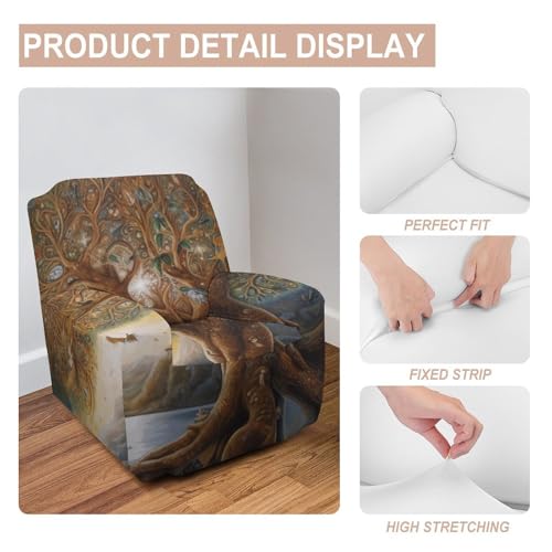 Housse de canapé simple arbre de vie en polyester doux matelassé - 5