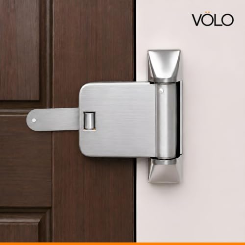 Image of VOLO Door Closer | Heavy Duty Automatic Door Closer | Adjustable Door Speed for Home Office Hotel & Commercial Doors | 1 Year Warranty | (Helix Silver | 40 Kg Capacity | Spring)
