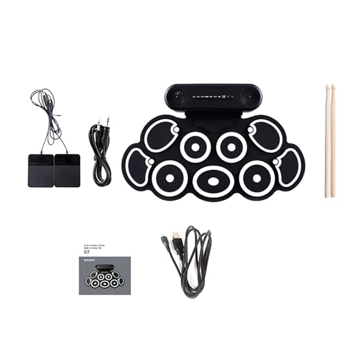 Foldable Digital Drum Set Portable Electronic Drum For Children Boy Girl Featuring Silicone And Adjustable Sound Effects