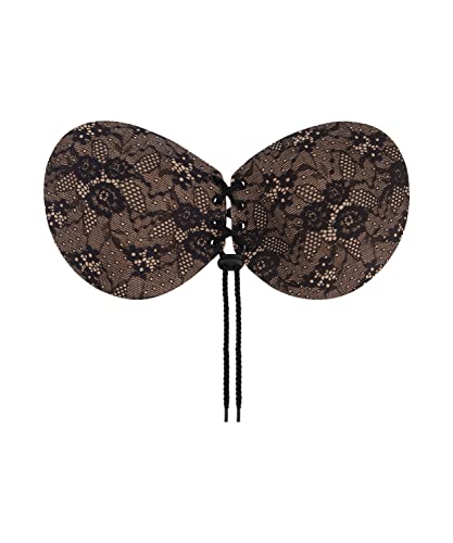 Klebe-BH, Spitze - Black - A