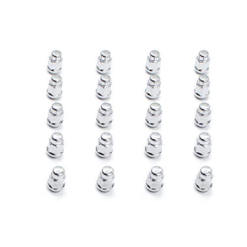 Wheel Accessories Parts 20 Pcs M12x1.5 12x1.5 Thread Bulge Acorn 35mm 1.38" Long Lug Nuts Chrome 3/4" 19mm Hex Fits Honda Civic Accord ｜ Hyundai Kia Passenger Cars