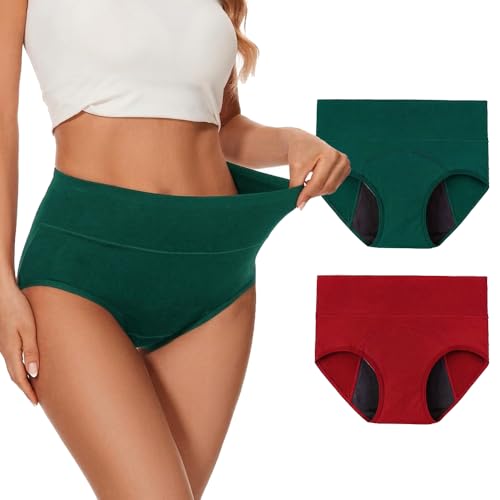 Image of DIVING DEEP High Waist Period Panty for Women & Girls | Leakproof Menstrual Underwear |Heavy Flow Protection | Breathable,Ultra Soft, Multi-Layer Leakproof Panty | Reusable 2 Years (Pack of 2)