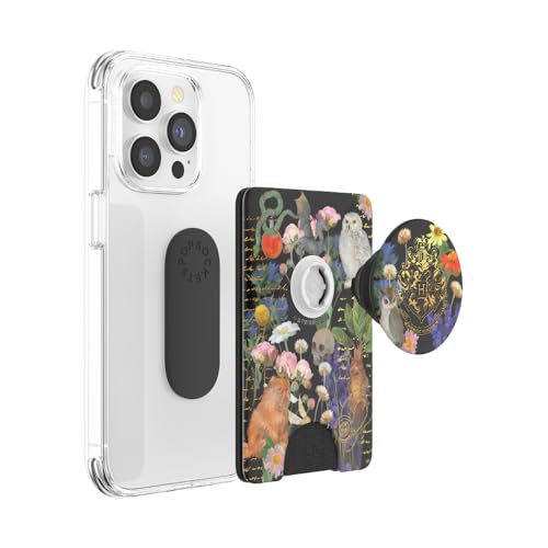 Image of PopSockets Adhesive Phone Wallet and Card Holder with Grip, Harry Potter - Hermione's Notebook
