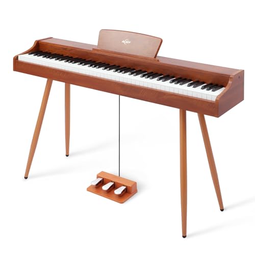 AiJoy Digital Piano 88-Key Hammer-action Weighted Keyboard, Full Size Wooden Electric Piano for Beginners with Triple Pedal, Compact Design, Supports MIDI/Headphone Connection, ADP-20