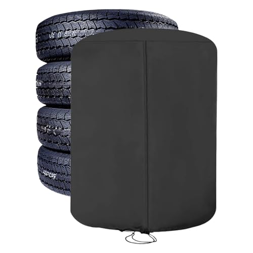 Housse De Pneu, 85x120 Cm Housses Pneus Auto, Housse De Protection Pneu, Universel Housse De Pneu Universelle pour 4, Etanche à l'eau Sac De Pneu Anti-Poussière pour Pneus Sac De Rangement (Noir)