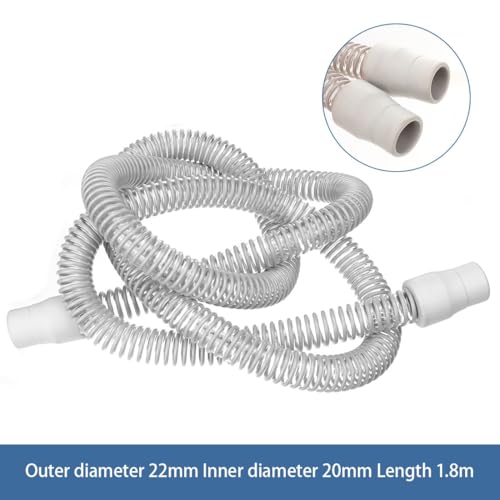 CPAP-Schlauch 180cm Universeller Beatmungsgeräteschlauch Atemgerät Schlauch Kunststoff Beatmungsgerät Zubehör, 22mm Schlauchanschluss