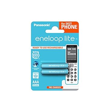 Panasonic Eneloop Bk-Bk-4Lcce/2De Lite Ready To Use Ni-MH, Ricaricabile AAA Micro, 2.Confezione Da, 550.Mah, 3.000.Cicli di Ricarica Azzurro
