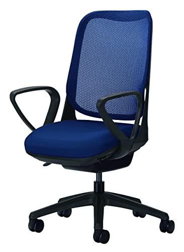 ライオン事務器 オフィスチェア サークルアーム ライド コズミックブルー 79842