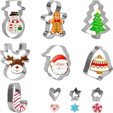 SULOLI 10-Pack Christmas Cookie Cutters Set Cover