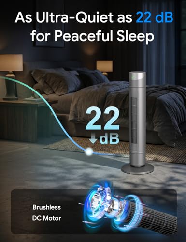 Image of ZAFRO Smart Tower Fan for Bedroom,Upgraded DC Motor Fans that Blow Cold Air