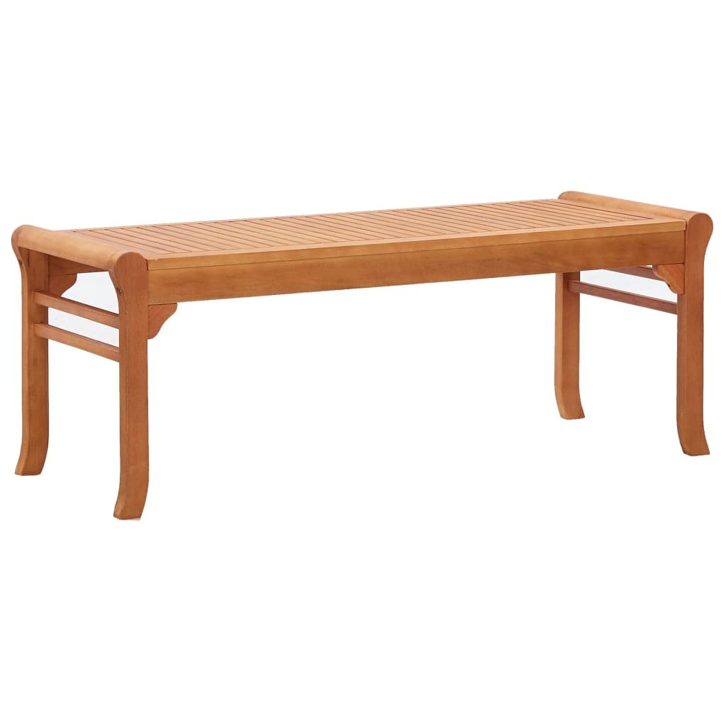 Banc de jardin 2 places en bois d'eucalyptus massif élégant de 120 cm