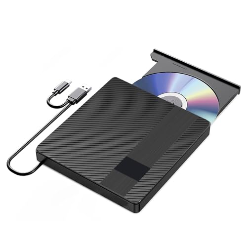 External Blu-ray Drives DVD/CD/BD Player For Laptop USB 3.0 Type-C Portable BD CD DVD Burner Reader 3D Optical Bluray Drive Compatible with Windows XP/7/8/10/11 Macos for MacBook Laptop Desktop