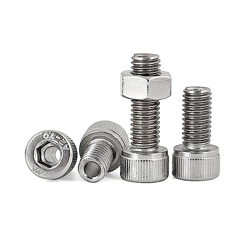 Boulons M6 x 16 mm avec écrous en acier inoxydable lot de 20 pièces pour fixation métrique
