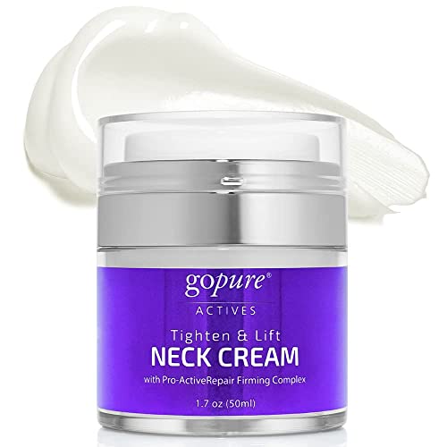goPure Beauty Neck Firming Cream - Anti-Aging Neck Cream for Tightening and Wrinkles for an Even Skin Tone and Neck Lift - With Pro-Active Repair Firming Complex, 1.7 oz