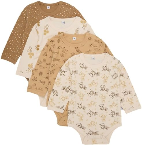 PIPPI Unisex Baby Body LS AO-printed (4-pack) Formender Body,...
