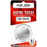 Key Fob Battery Replacement CR2032 for Jeep Dodge Ram Chrysler Cherokee Caravan Town & Country Charger Compass Durango Challenger Journey Renegade Pacifica Patriot - Car Remote Battery - 1-Pack