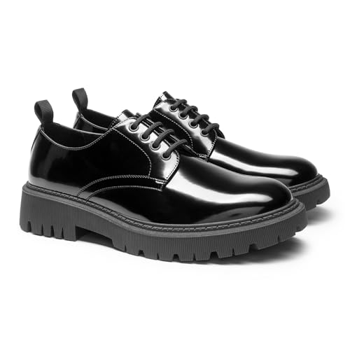 Bruno Marc Bruno Marc Men's Dress Shoes Formal Classic Lace-up Oxfords,Size 11,Black-Pat,SBOX2416M
