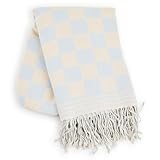 MACKENZIE-CHILDS Gray Malin Throw Blanket, Decorative Blanket for Couch or Bed, 50" x 60", Ski Holiday Check