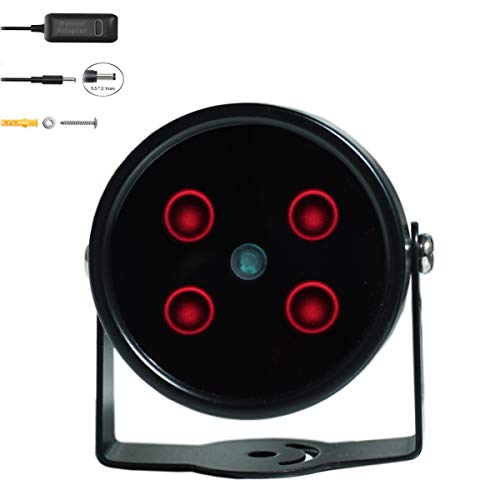 JC IR Illuminator 4-Led High Power IR Light Wide Angle for Night Vision