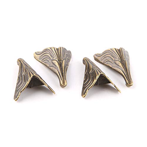Image of 8PCS 20x26mm Antique Corner Protectors Bronze Tone For Case Box Corners