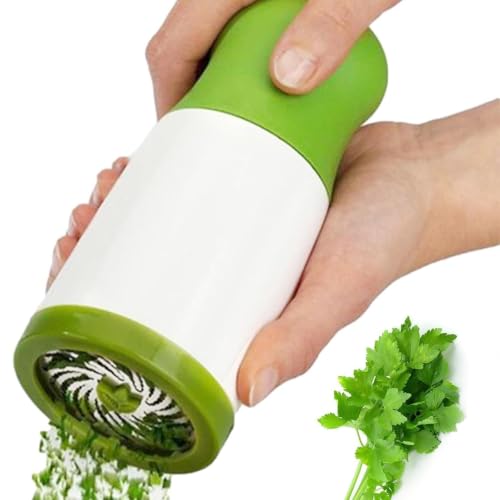 Stainless Steel Picador De Cilantro - Hand Spice Mincer | Stainless Blades,Rustproof,Dishwasher-Safe,Chops Cilantro,Grind Spices,Manual,Easy-Clean,Compact,for Salsas & Curries