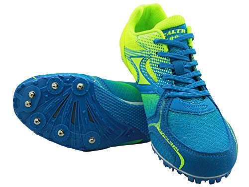 Health Track Spike Running Sprint Shoes Track And Field Shoes Mesh Breathable Lightweight Professional Athletic Shoes 5599 Blue For Kids, Boys, Girls,Womens, Mens #TOP5