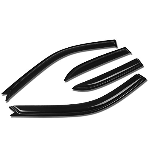 DNA MOTORING WVS-T2-0175 Window Visor Deflector Rain Guard (01-05 Lexus IS300), Smoked Tint