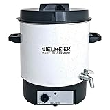 BIELMEIER Einkochautomat einmachen einwecken Glühwein 1800 W 27 Liter Emaille Auslaufhahn Edelstahl 3/8