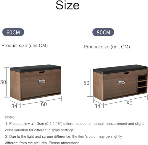 Banc à chaussures rembourré en PU avec étagère cachée gain de place
