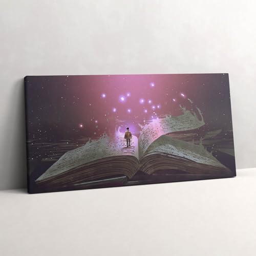 Peinture murale livre abstrait grand format pour décorer une chambre