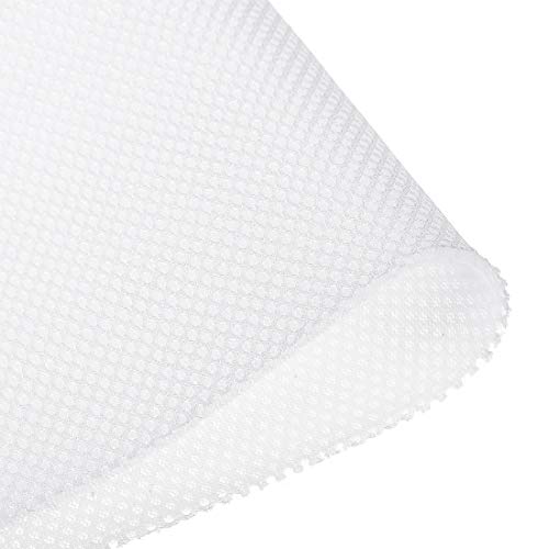 uxcell White Speaker Mesh Grill Stereo Fabric Dustproof 1x1.45M 40 x 57 Inch