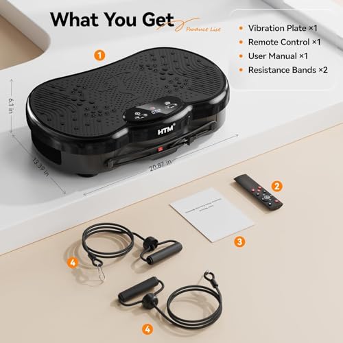 Vibration Plate Exercise Machine, 9 Modes & 120 Speeds - image 8