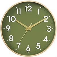Mosewa Wall Clock 8 Inch, Battery Operated Silent Non-Ticking Modern Analog Clock Decorative for Kitchen, Bedroom, Office(Gold)