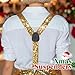 TWINKLEDE Sequin Fashion Suspenders Y-Back Suspenders Christmas New Year Eve Costume for Men and Women (Gold, One size)