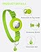 Joytale Reflective AirTag Cat Collar, Breakaway Buckle, 2 Pack Lightweight AirTag Holder Pet Collars with Bell, Adjustable 7.5-12.5 Inch for Girl Boy Cats Kitten Puppy, Green