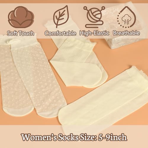 Image of 3 Pairs Womens Lace Ankle White Ruffle Frilly Dress Sexy Mesh Lace Trim Lolita Sock Lacy Ruffled Bootie Socks