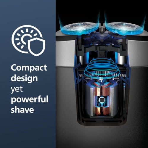 Philips Portable Shaver, On-The-Go Wet and Dry Electric Shaver, ComfortCut Blade System, 3D Floating Heads, Compact Design, Powerful Battery, - image 6