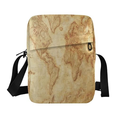 Ancient Vintage Map messenger bag for women crossbody Shoulder Crossover Bag Cross Body Purse Adjustable Strap for Shopping business
