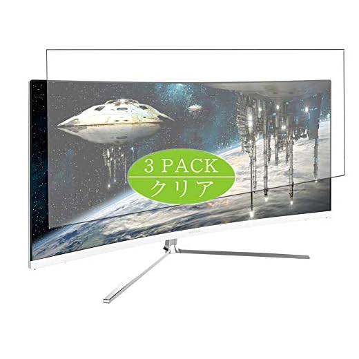 【3 Pack】 Synvy Screen Protector for Viotek GN34CB / GN34CW 34" Display Monitor TPU Flexible HD Film Protective Protectors [Not Tempered Glass]