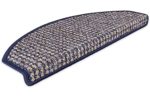 Kettelservice-Metzker Stufenmatten Treppenmatten Gera Halbrund in versch. SparSets Blau 18 Stück