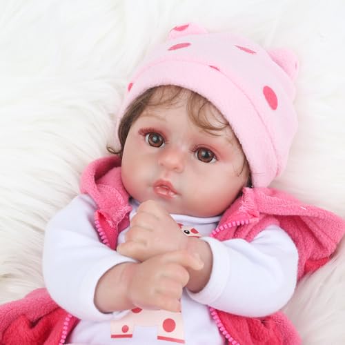 Kaydora Reborn Realistic Newborn Baby Dolls, 18 Inch Silicone Real Toddler Girl Lifelike